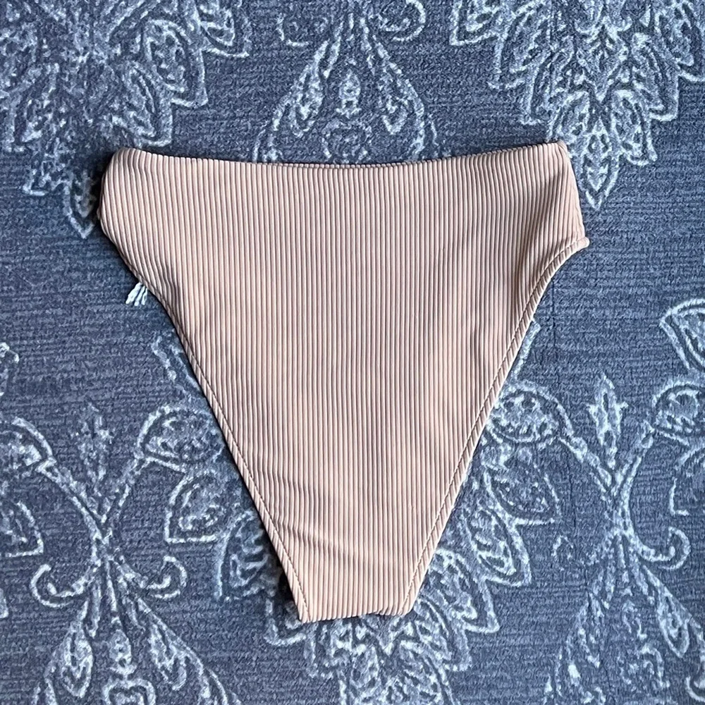 Frankie’s Bikinis Jenna Ribbed High Waist Bikini Bottom Size XS